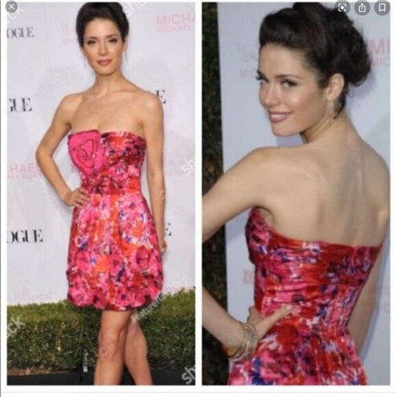 BCBGMaxAzria Begonia Combo Pink Strapless size 0 new with tags #86 - Picture 1 of 10